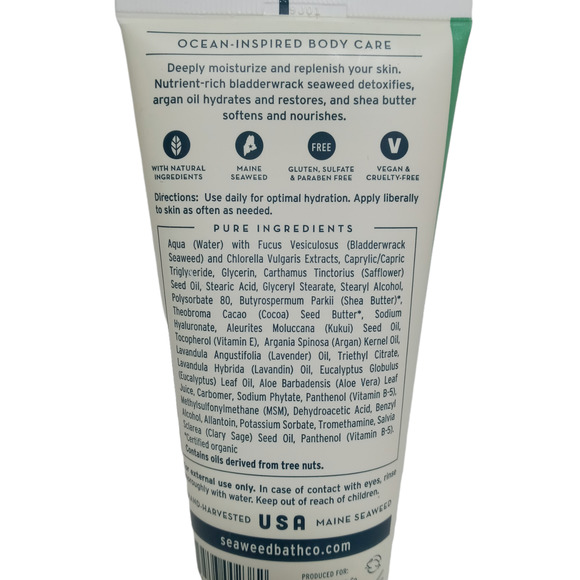 Seaweed Bath Co. Lavender Hydrating Soothing Body Cream Argan Oil & Shea Butter - Picture 3 of 12